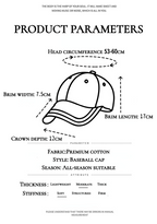 Customizable Large-Head Fit Baseball Cap - Deep Crown Collection