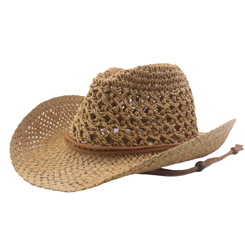 Customizable Natural Woven Wide-Brim Straw Hat