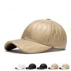 Customizable Vintage Quilted Leather Baseball Cap