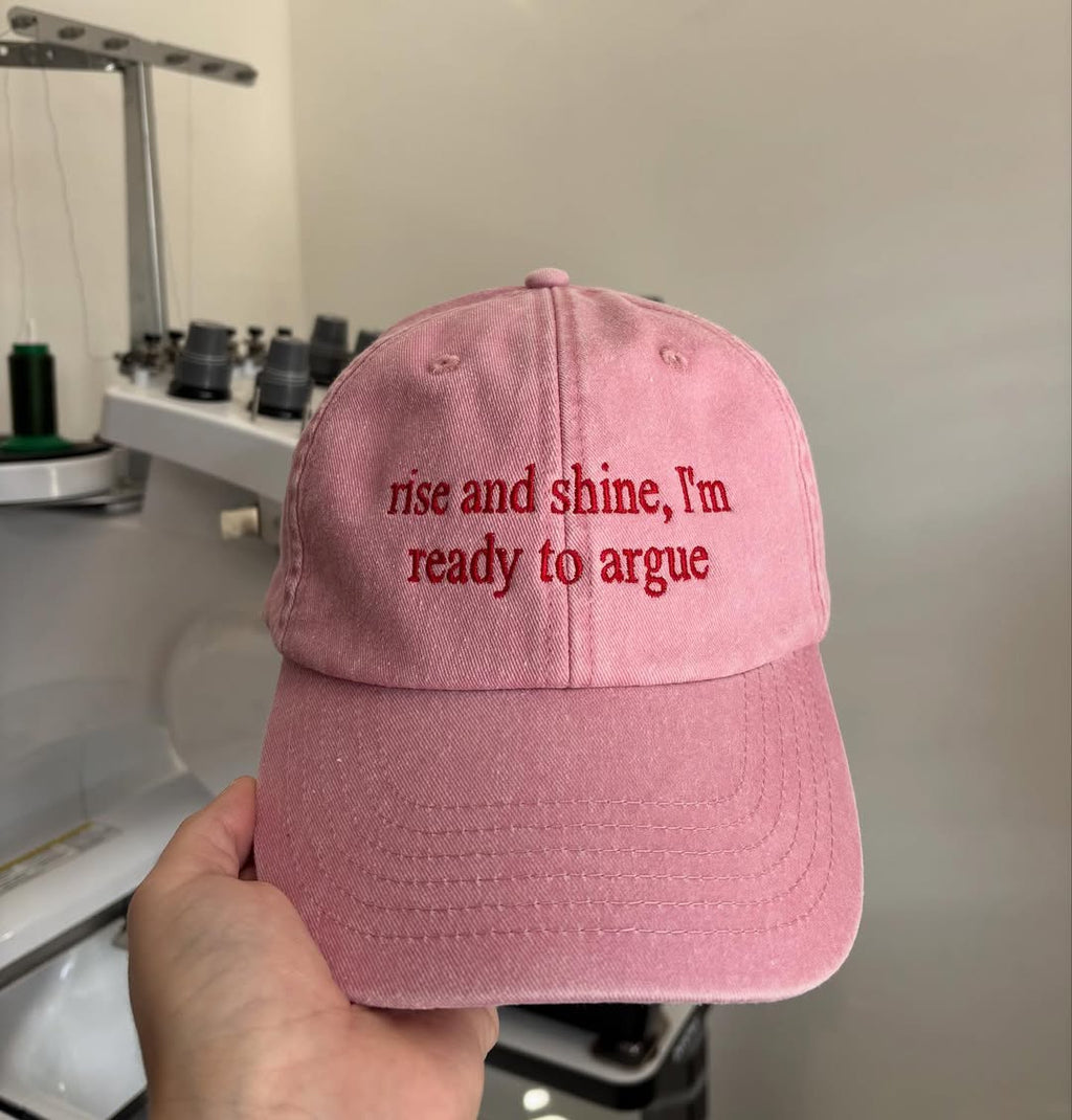 Customizable Quirky Phrase Embroidered Baseball Caps