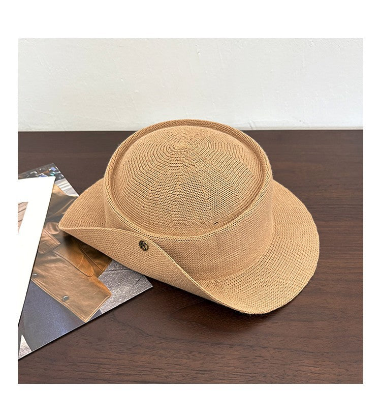 Customizable Classic Wide-Brim Straw Hat