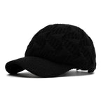 Customizable Cable Knit Baseball Cap - 6 Color Collection
