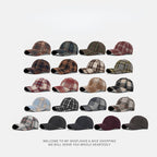 Customizable Autumn and Winter Hard Top Plaid Baseball Cap