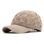Customizable Cable Knit Baseball Cap - 6 Color Collection