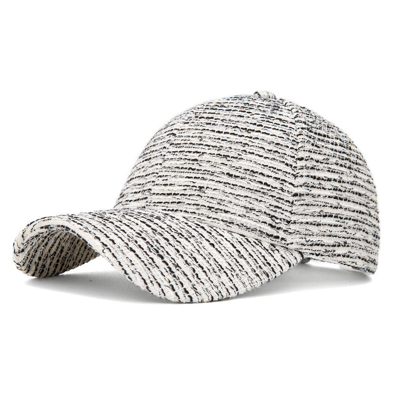Customizable Contrast Tweed Baseball Cap - Light & Dark Edition