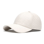 Customizable Vintage Quilted Leather Baseball Cap