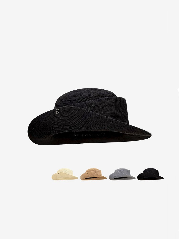 Customizable Classic Wide-Brim Straw Hat