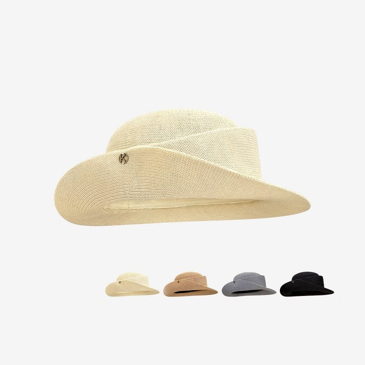 Customizable Classic Wide-Brim Straw Hat