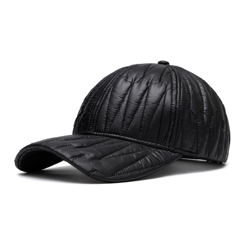 Customizable Vintage Quilted Leather Baseball Cap