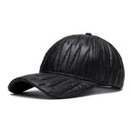 Customizable Vintage Quilted Leather Baseball Cap