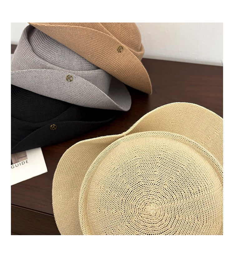 Customizable Classic Wide-Brim Straw Hat
