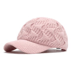 Customizable Cable Knit Baseball Cap - 6 Color Collection