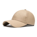 Customizable Vintage Quilted Leather Baseball Cap