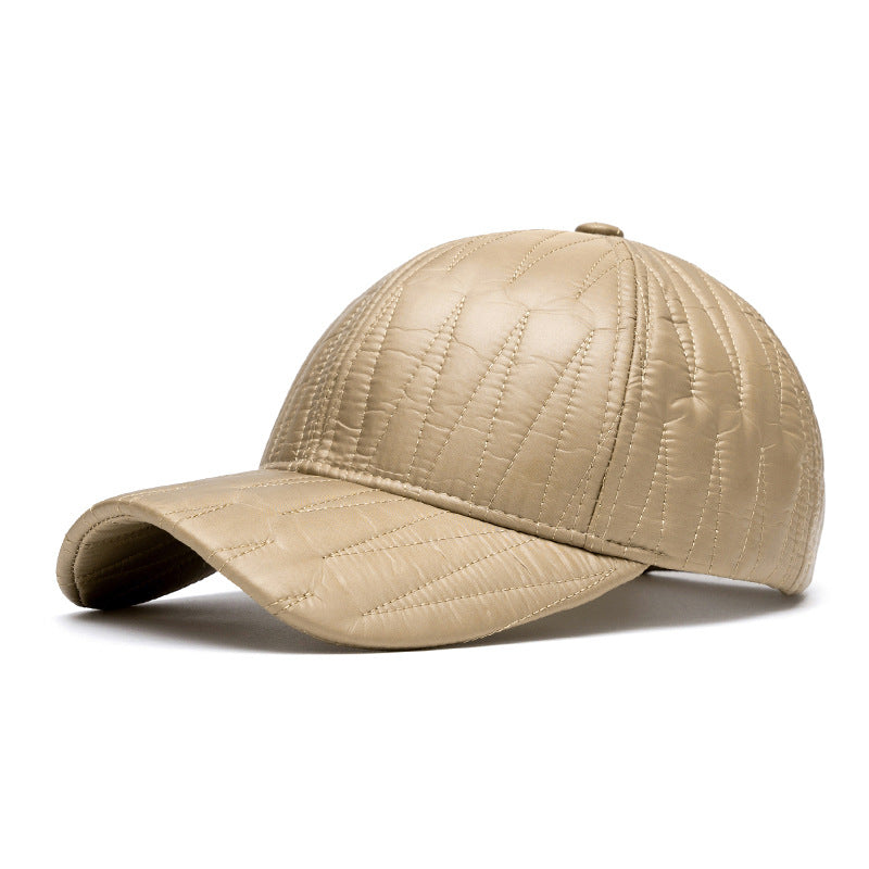 Customizable Vintage Quilted Leather Baseball Cap