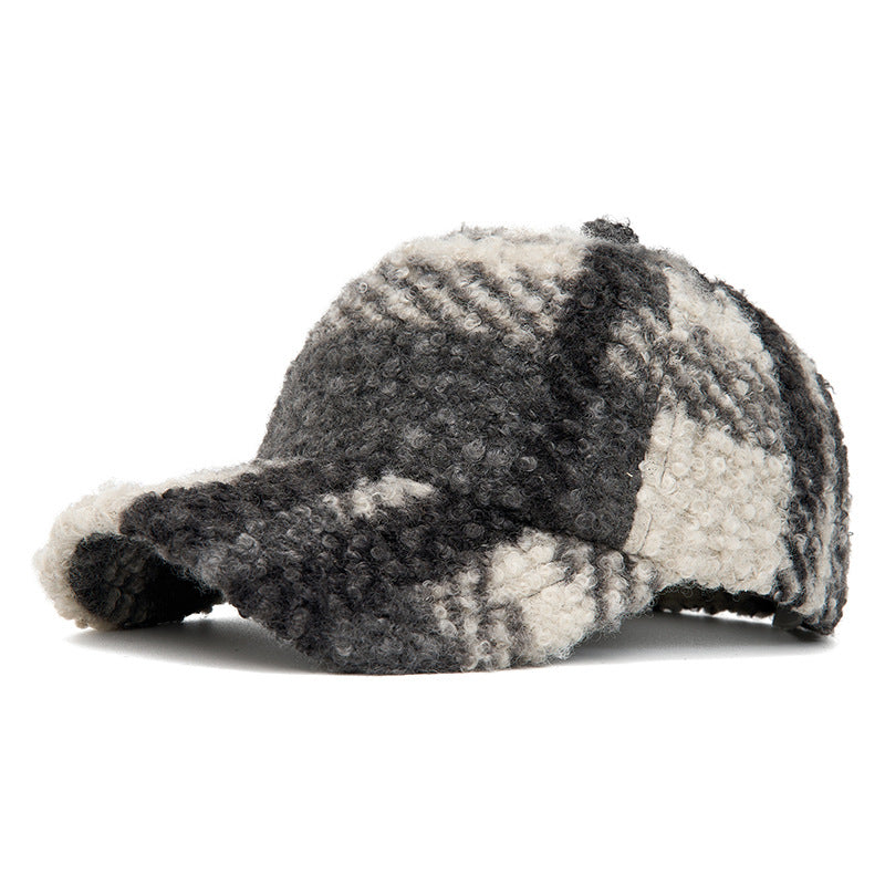 Customizable Chunky Knit Baseball Cap - Plaid & Colorblock Collection