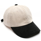 Customizable Corduroy Color-Block Baseball Cap