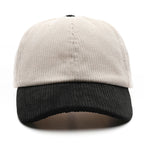 Customizable Corduroy Color-Block Baseball Cap