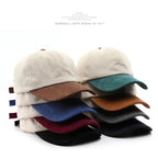 Customizable Corduroy Color-Block Baseball Cap